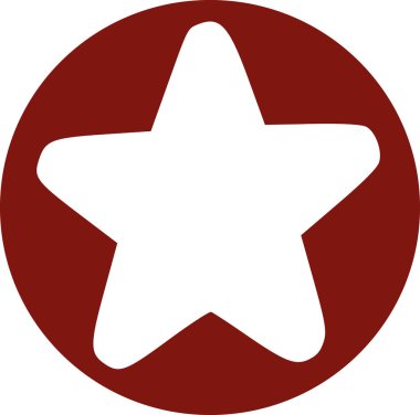 Çemberin dışına damgalı yıldız