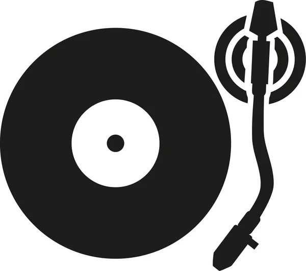 Turntable vinyl record player — Stock Vector