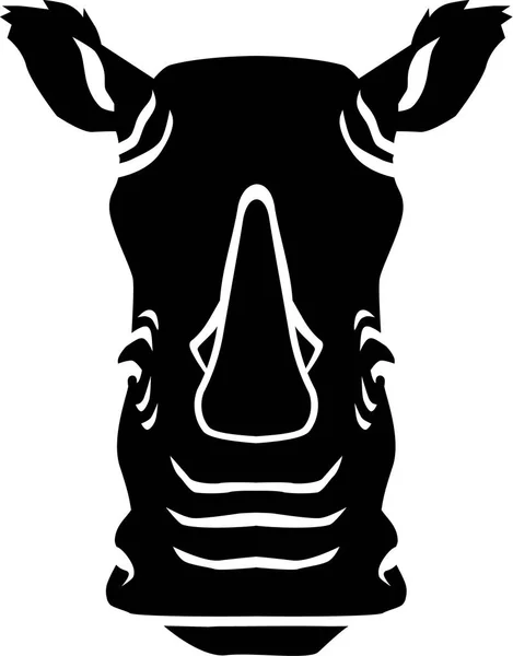 Nashorn-Kopfvektor — Stockvektor