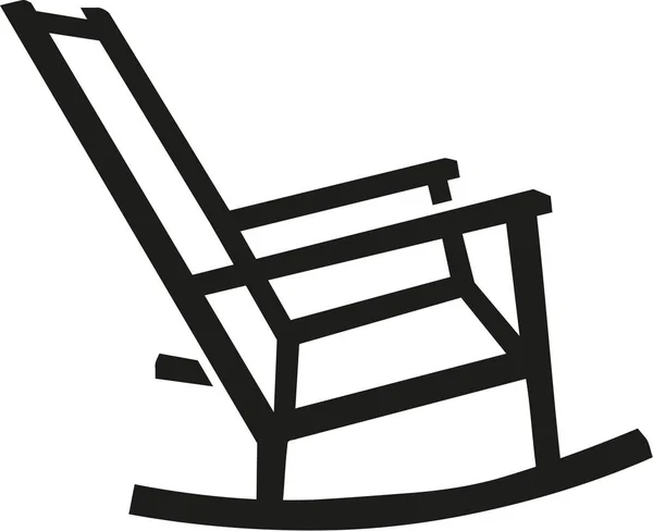 Silhueta cadeira de balanço —  Vetores de Stock