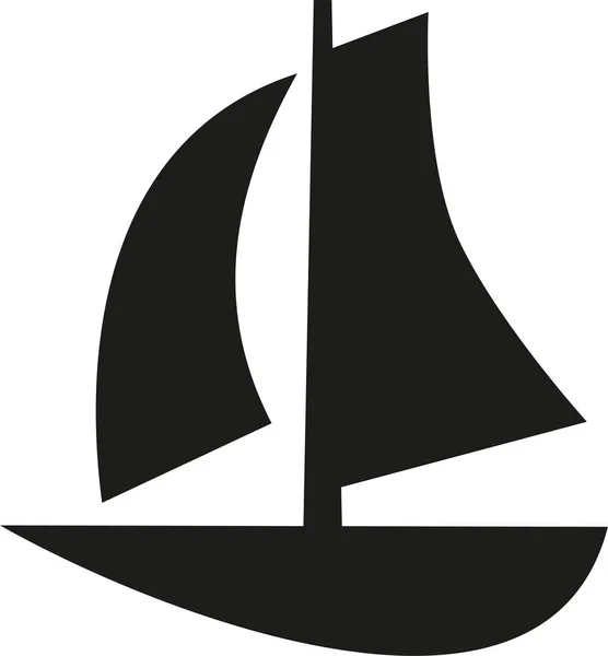 Sailing boat symbol — Stock Vector