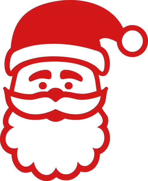 Père Noël contour de la tête — Image vectorielle