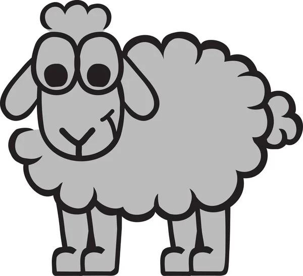 Divertida oveja de dibujos animados — Archivo Imágenes Vectoriales
