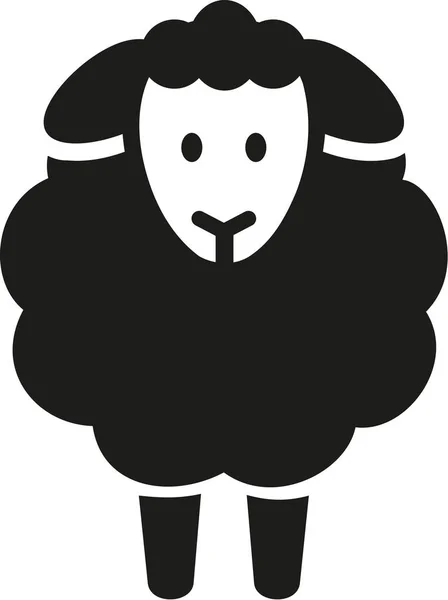 Widok z przodu ikona owiec — Wektor stockowy