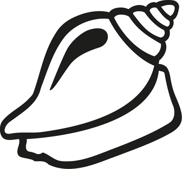 Contorno de caracol de Shell — Vector de stock