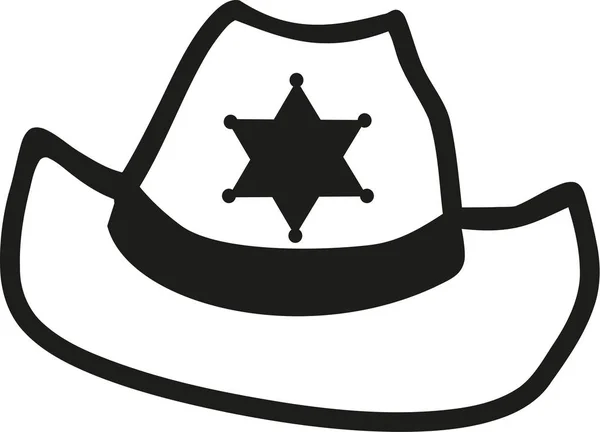 Sheriff sombrero vector — Vector de stock