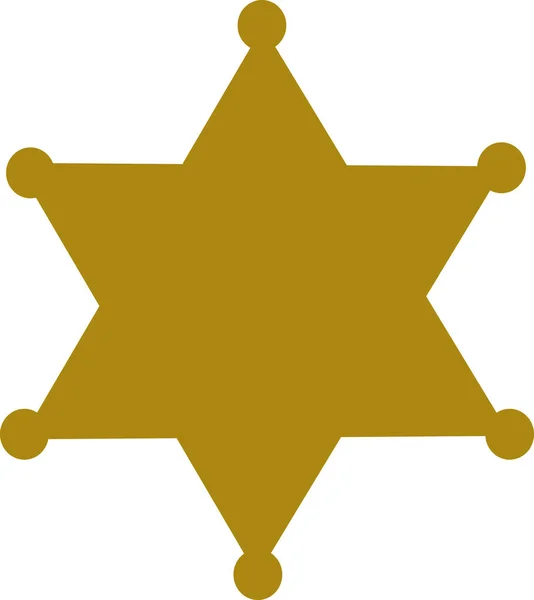 Sheriff badge star — Stock Vector
