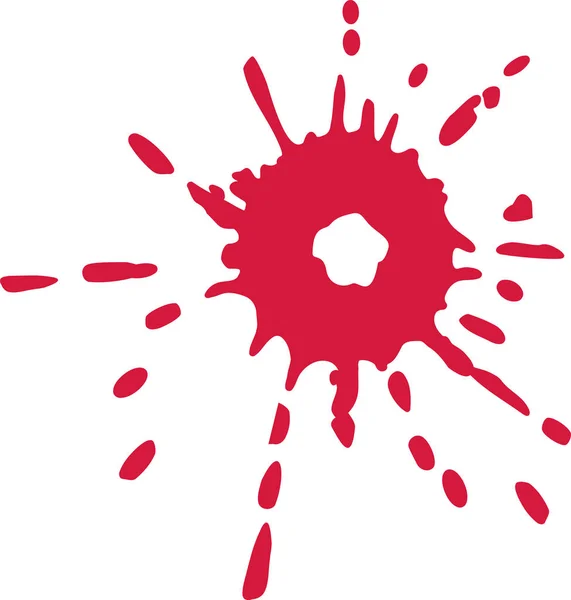 Bloederig schot met bloed splatters — Stockvector