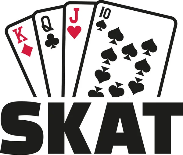 Skat 単語カード — ストックベクタ