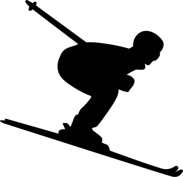 Homens de pista de esqui — Vetor de Stock