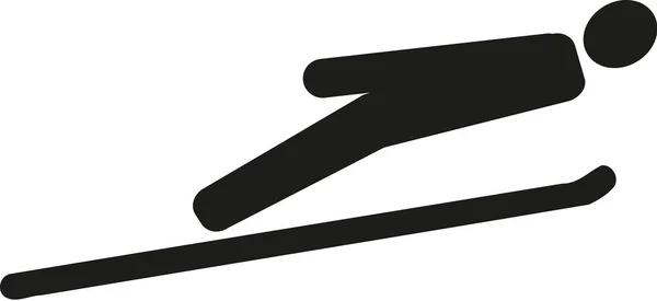 Ski jumping pictogram — Stock Vector