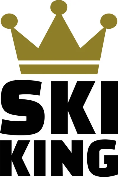 Ski King Crown — Stock vektor