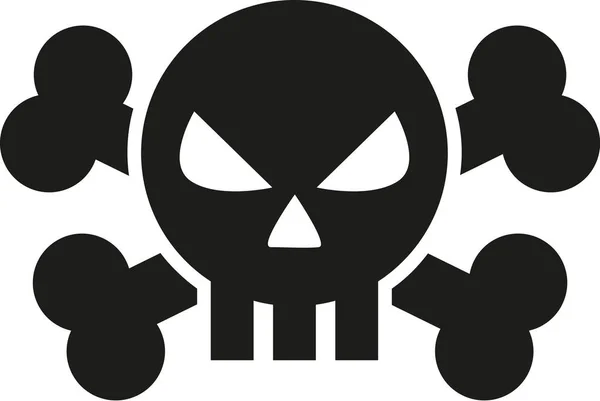 Bad skull-ikonen — Stock vektor