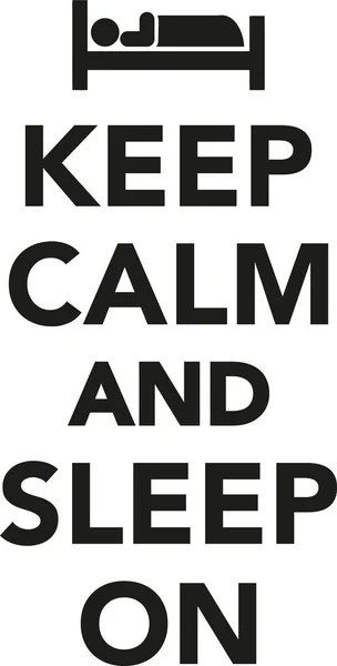 Keep calm and sleep on — Stock Vector