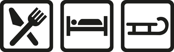 Mangez du traîneau de sommeil — Image vectorielle