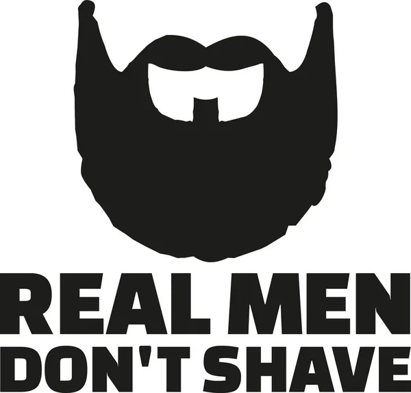 El hombre de verdad no se afeita declaración con barba llena — Archivo Imágenes Vectoriales