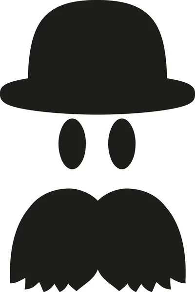 Mustache Schnauzer y jugador de bolos — Vector de stock