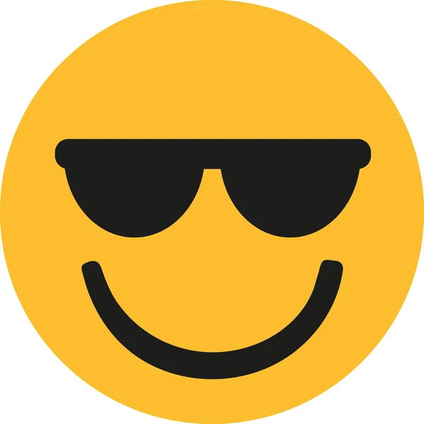 Cool smiley con gafas de sol — Vector de stock