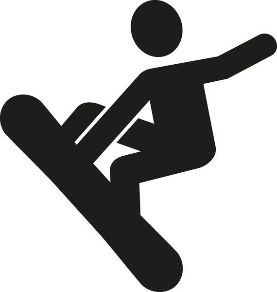 Snowboardåkare piktogram vektor — Stock vektor