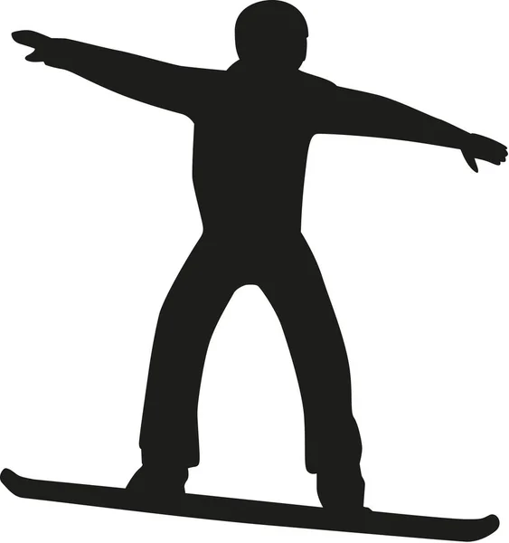 Snowboarder vezetési vektor — Stock Vector