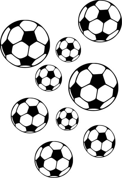 Football Balls vector — Stock Vector