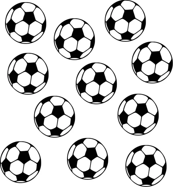 Vettore palloni da calcio — Vettoriale Stock