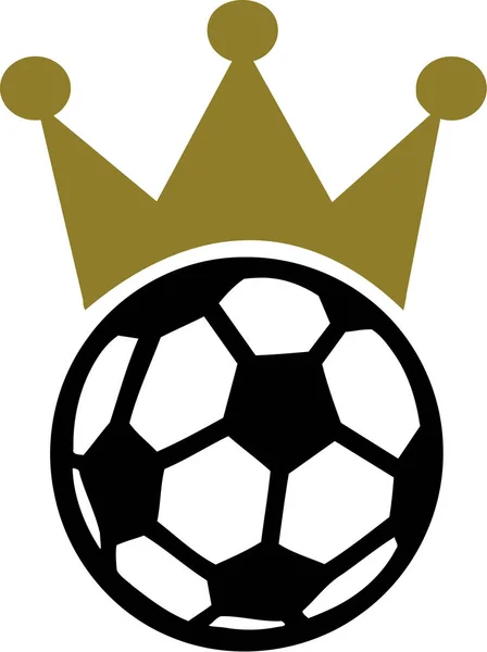 Soccer Football Couronne Roi — Image vectorielle