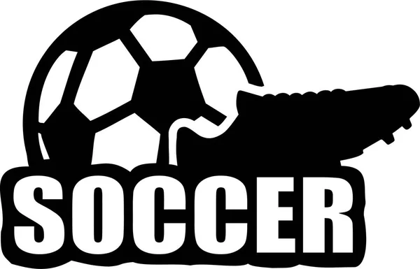 Fútbol balón zapato de fútbol — Archivo Imágenes Vectoriales