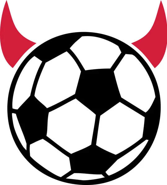 Balle de foot diabolique — Image vectorielle