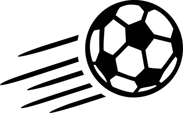 Balón de fútbol volando — Vector de stock