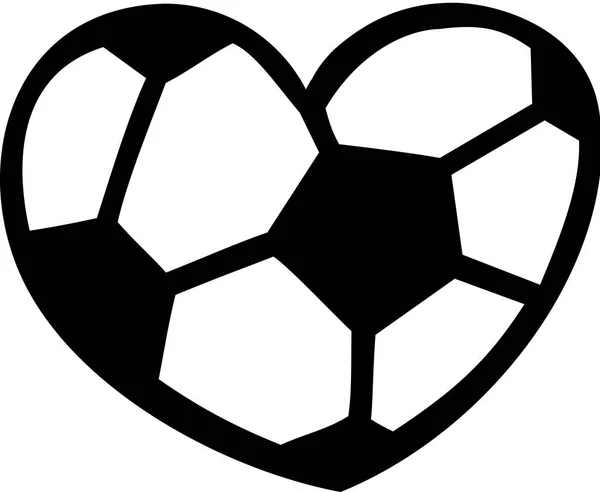 Soccer ball hjärta — Stock vektor