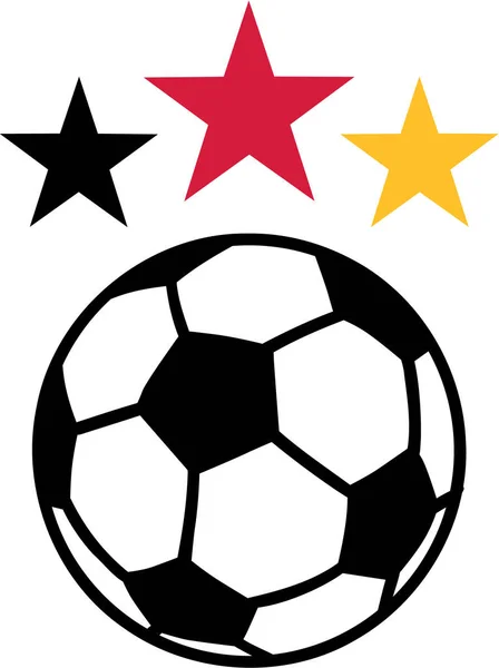 Fútbol fútbol pelota estrellas — Vector de stock