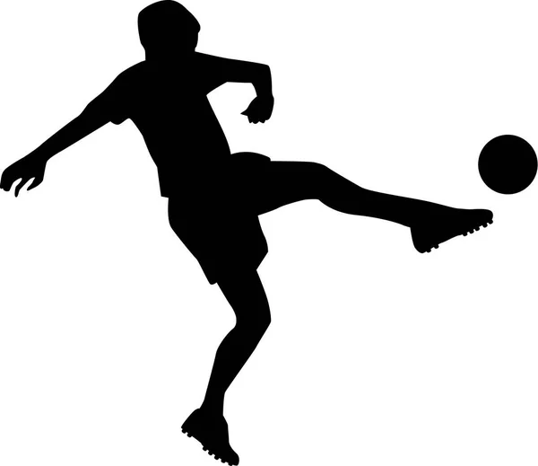 Soccer Player Shoot — Stock Vector
