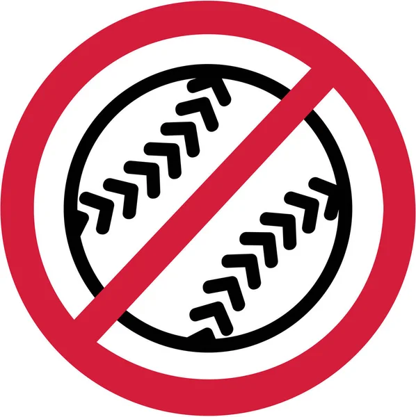 Softball-Verbot - Softball verboten — Stockvektor