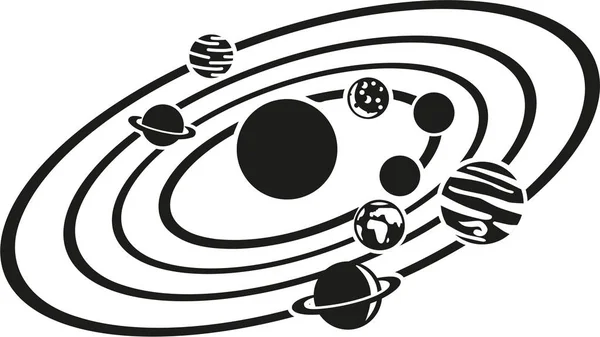 Sistema solar vector — Archivo Imágenes Vectoriales