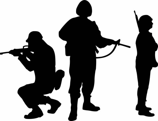 Soldier Group Silhouettes