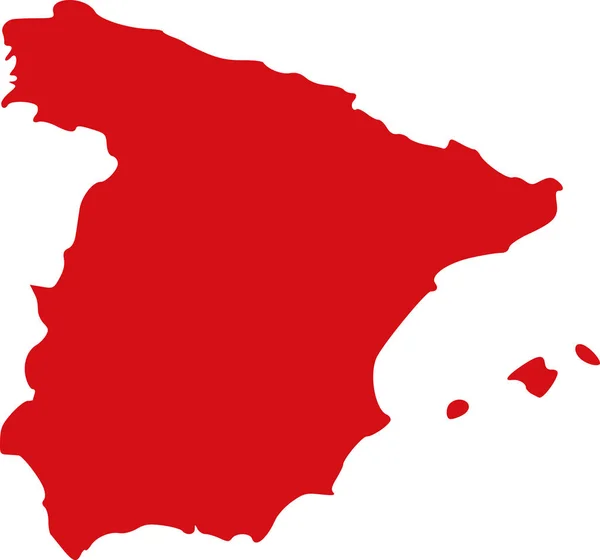 España mapa vector — Vector de stock