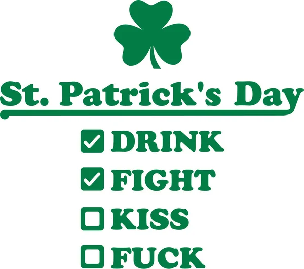 St. Patrick 's Day Checkliste für Party — Stockvektor