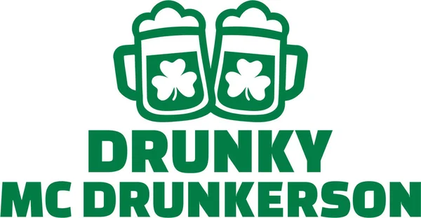 St. Patrick's Day name - Drunky mc-drunkerson — Stock Vector