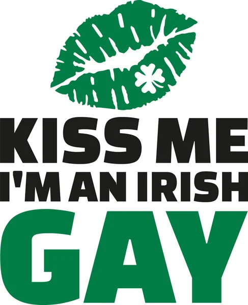 Beija-me. Sou um gay irlandês. —  Vetores de Stock