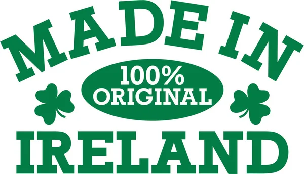 Irlandzki śmieszne dzieci mówiąc - wykonane w Irlandii 100% oryginalny — Wektor stockowy