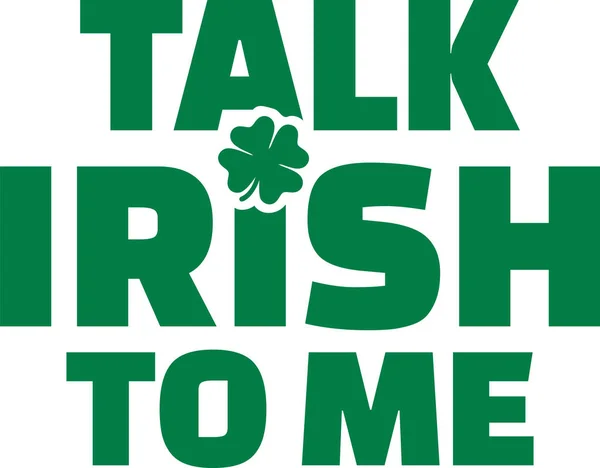 Háblame irlandés - texto irlandés — Archivo Imágenes Vectoriales