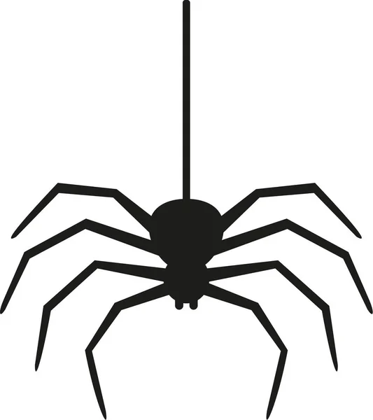 Spider hanging on a thread — Stock Vector