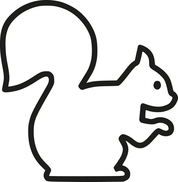Eichhörnchen-Konturvektor — Stockvektor