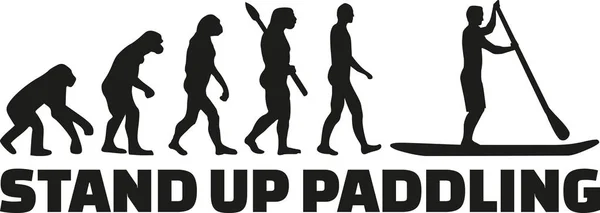 Evolution Stand Up Paddling — Stockvektor