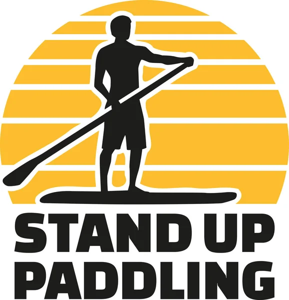 Stand Up Paddle-Ikone — Stockvektor