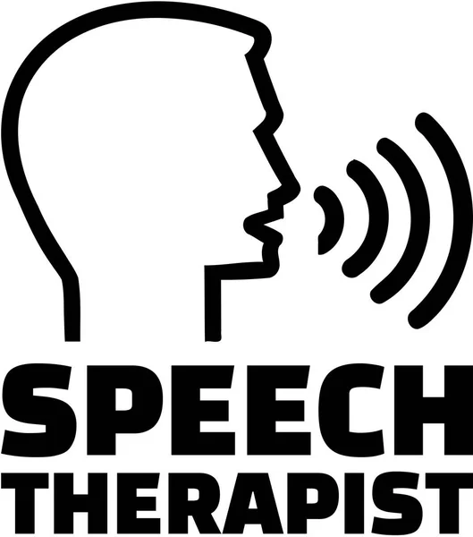 Speech therapist icon - Stock Illustration. 