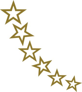 Yükselen altın anahat yıldız