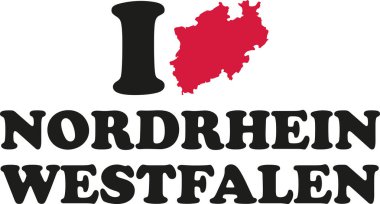 Harita Almanca ile Kuzey Ren-Vestfalya seviyorum