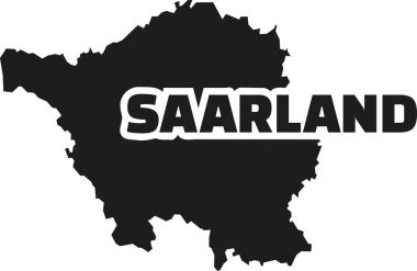 Saarland harita başlık ile